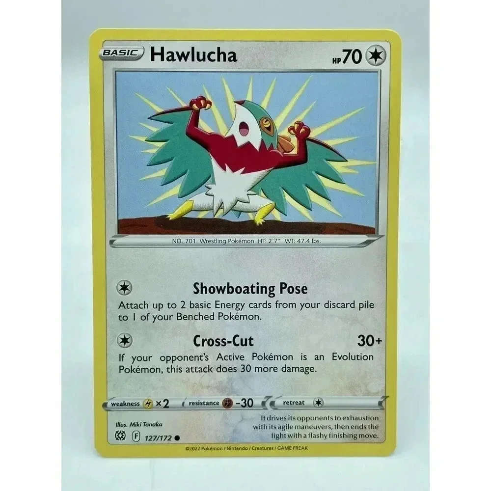 Hawlucha 127/172 Sword & Shield: Brilliant Stars Non-Holo Pokémon TCG‎ LP/NM